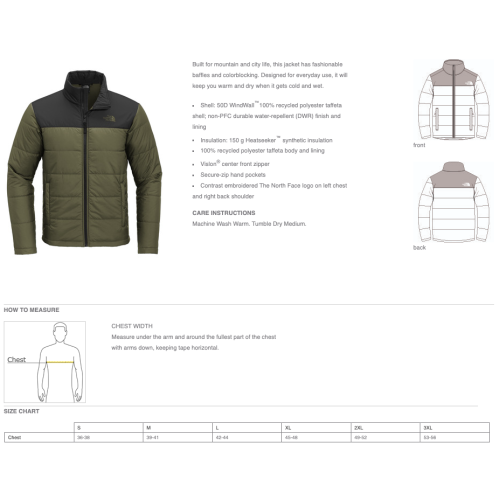 The North Face® Insulated Jacket (Black)